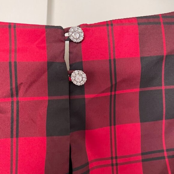 Talbots red and black Christmas peplum top size 6 - Picture 4 of 4